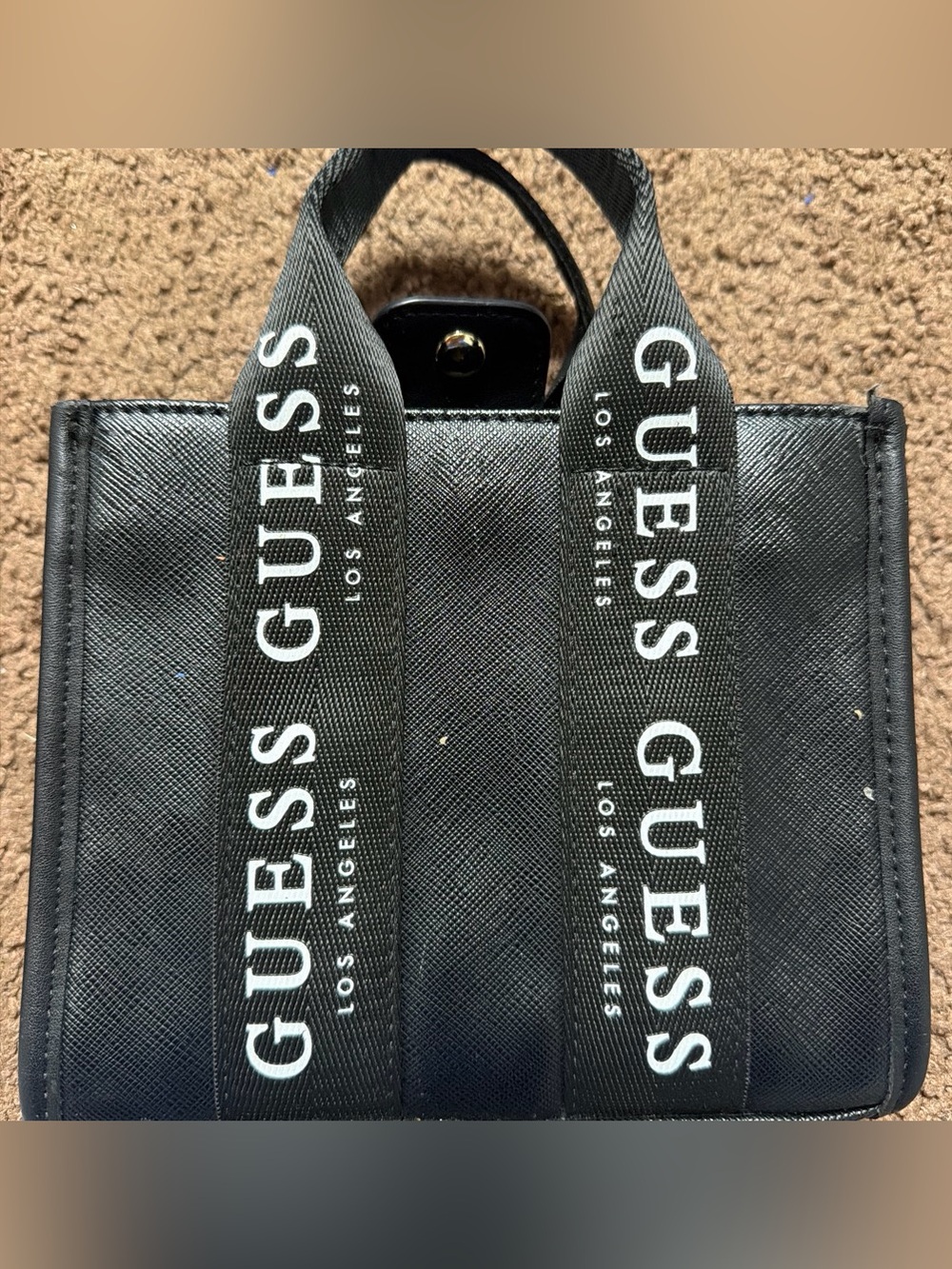 GUESS Black Logo Handle Tote